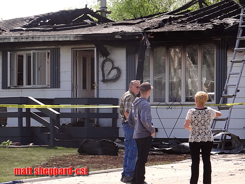 Aftermath of Sat evening fire NE Jamestown.  More CSi photos by Matt Sheppard at Facebook